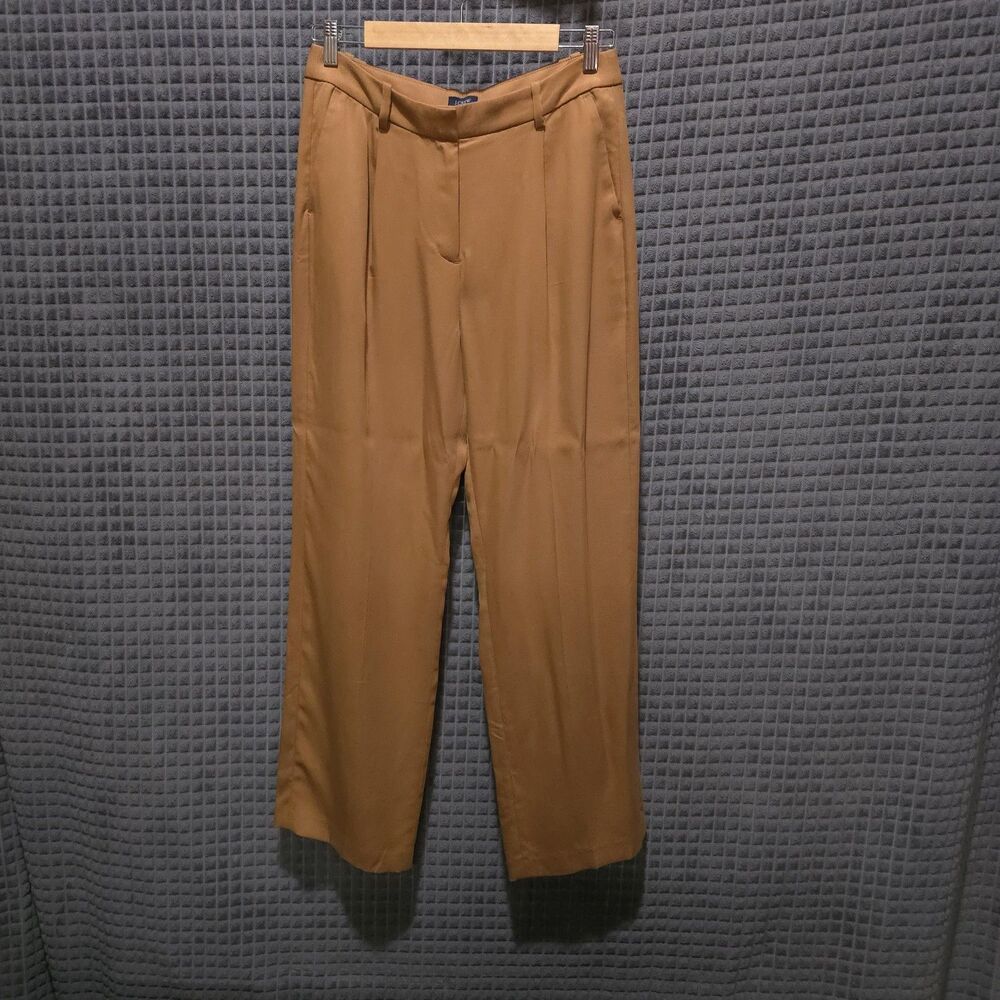 JCrew Brown Flowy Slacks 32x30 Wide Leg Palazzo Pants Boho Office Money Trousers